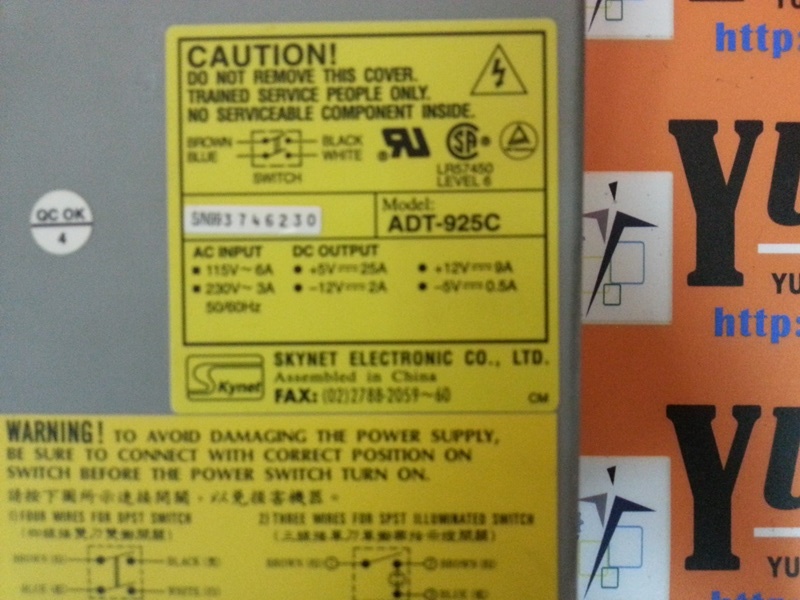 SKYNET ADT-925C POWER SUPPLY - PLC DCS SERVO Control MOTOR POWER